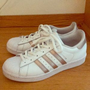Adidas Rose Gold Superstars Women’s Size 7